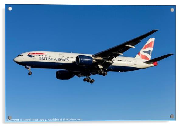 British Airways Boeing 777 Acrylic by David Pyatt
