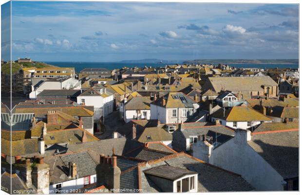 The rooftops of St Ives Canvas Print by Brian Pierce
