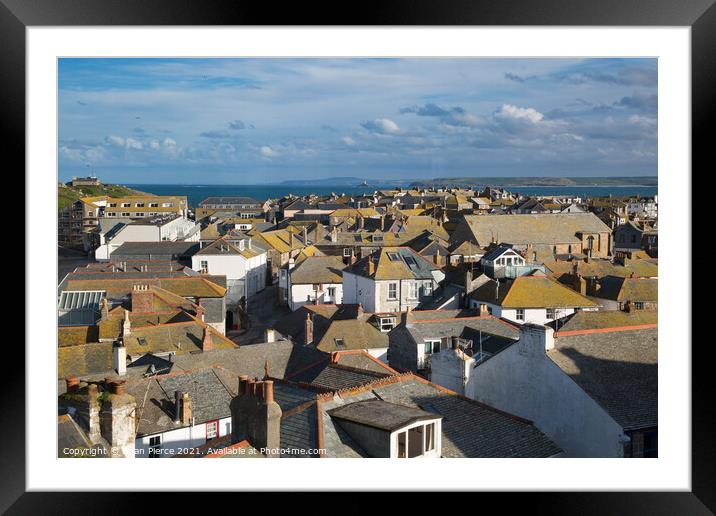 The rooftops of St Ives Framed Mounted Print by Brian Pierce