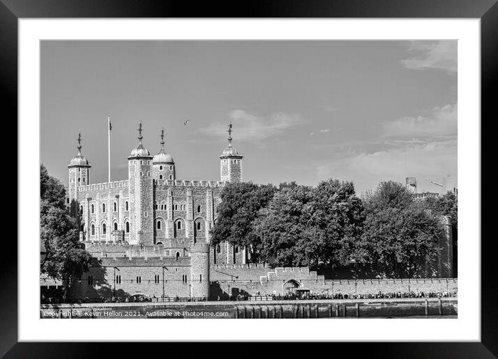 Tower of London, London on a sunny day  Framed Mounted Print by Kevin Hellon