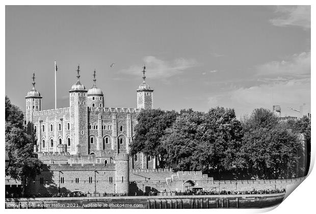 Tower of London, London on a sunny day  Print by Kevin Hellon