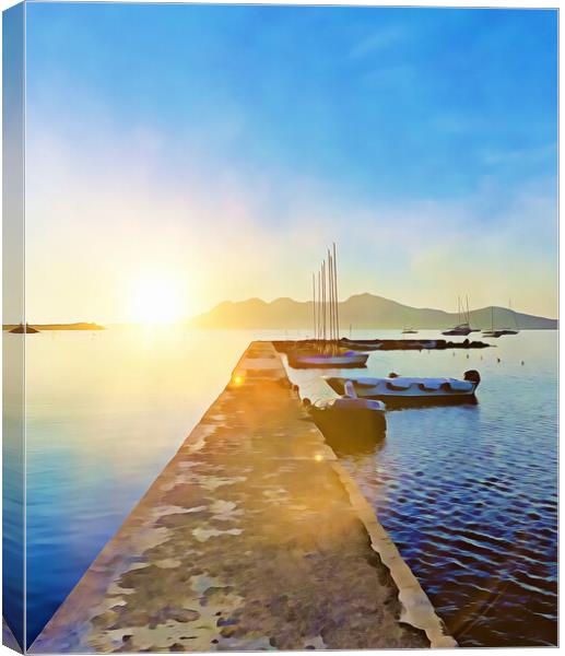  POLLENSA SUNRISE Canvas Print by LG Wall Art