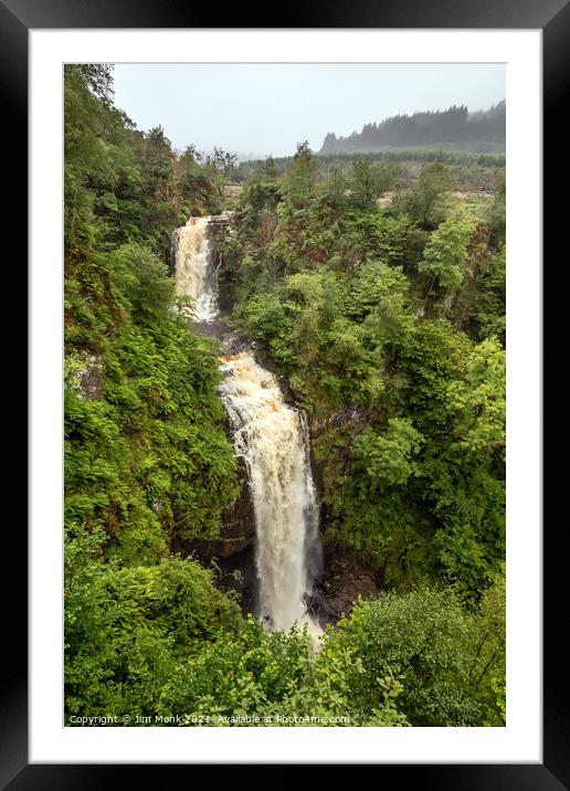 Glenashdale Falls, Isle of Arran Framed Mounted Print by Jim Monk