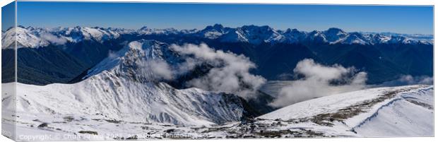Kepler Track in Fiordland National Park in winter with snow mountains, South Island, New Zealand Canvas Print by Chun Ju Wu