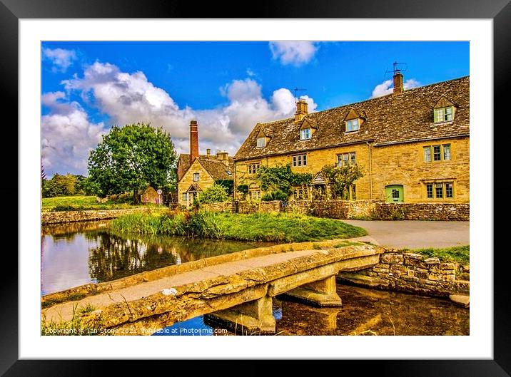 Lower Slaughter, Cotswolds. Framed Mounted Print by Ian Stone