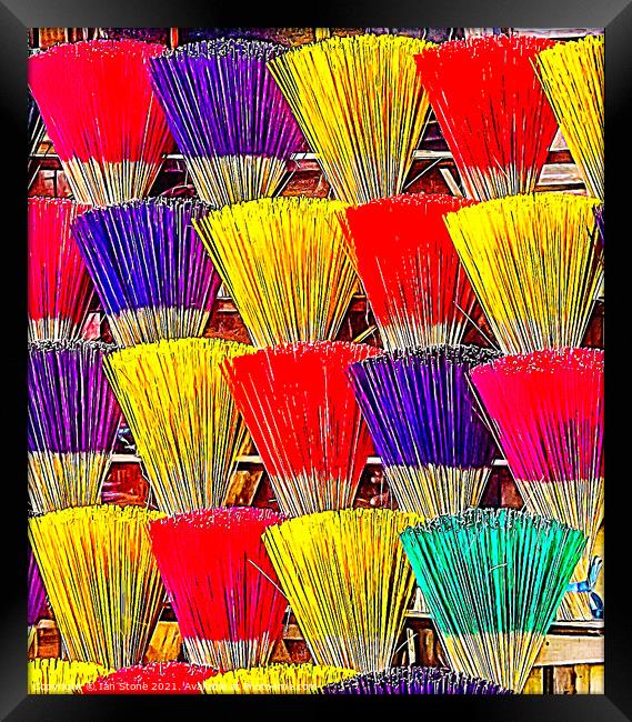 Incense sticks Framed Print by Ian Stone