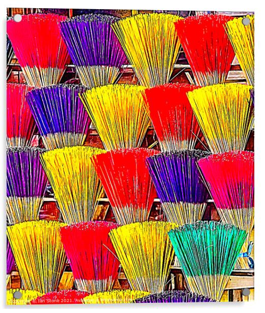 Incense sticks Acrylic by Ian Stone
