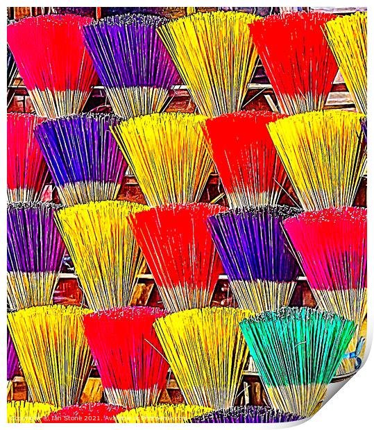 Incense sticks Print by Ian Stone
