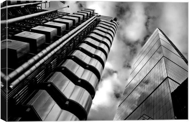 Lloyds Of London And Leadenhall Building England Canvas Print by Andy Evans Photos