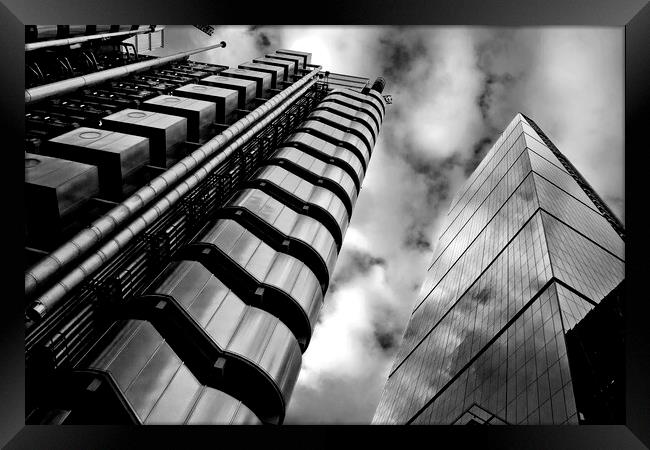 Lloyds Of London And Leadenhall Building England Framed Print by Andy Evans Photos