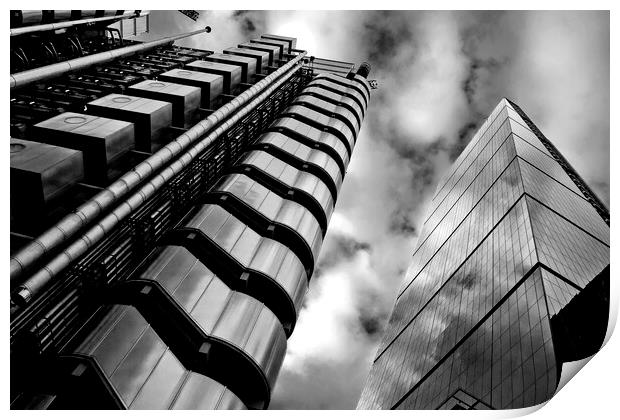 Lloyds Of London And Leadenhall Building England Print by Andy Evans Photos
