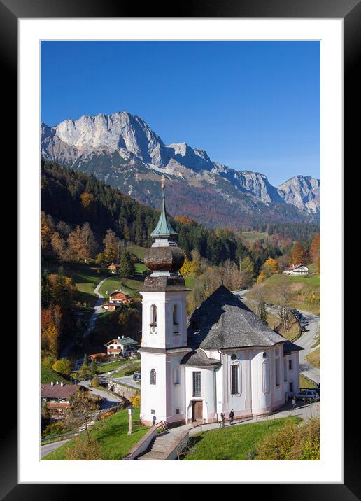Wallfahrtskirche in Berchtesgaden, Bavaria Framed Mounted Print by Arterra 
