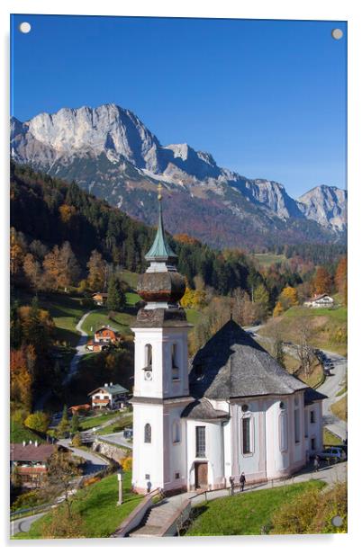 Wallfahrtskirche in Berchtesgaden, Bavaria Acrylic by Arterra 