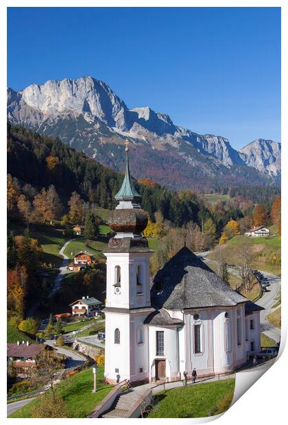 Wallfahrtskirche in Berchtesgaden, Bavaria Print by Arterra 