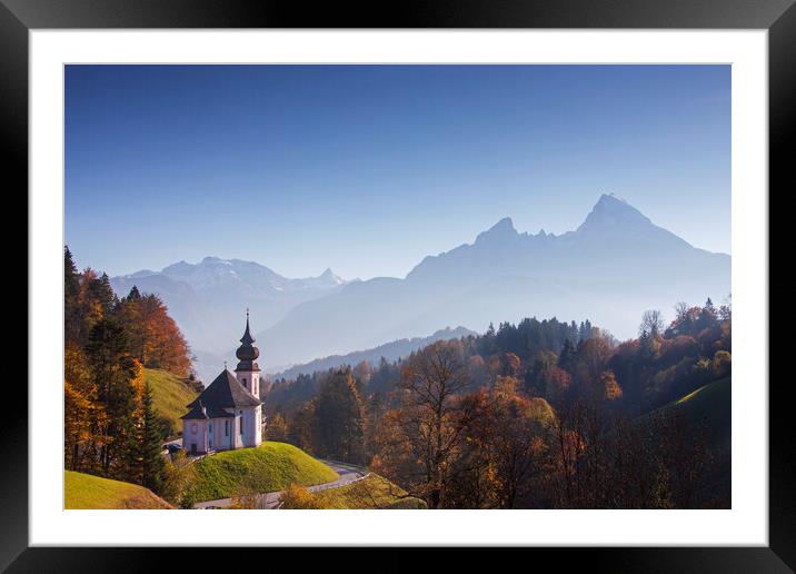 Berchtesgaden in Autumn, Bavaria Framed Mounted Print by Arterra 