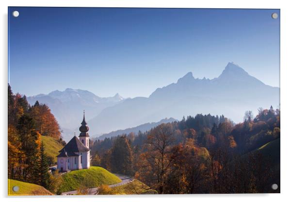 Berchtesgaden in Autumn, Bavaria Acrylic by Arterra 