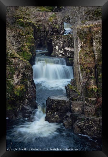 Bracklinn Falls Callander Scotland  Framed Print by Anthony McGeever