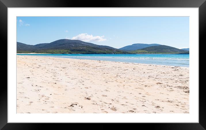 Sunny Luskentyre beach, Scotland. Framed Mounted Print by Andrea Obzerova