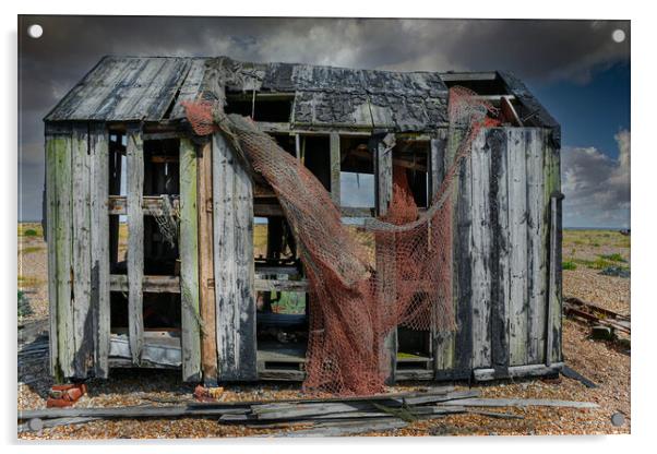 Fishermans Shanty Beach Hut at Dungeness Beach Acrylic by Dave Williams
