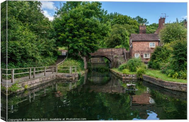 Coalport Old Canal, Shropshire Canvas Print by Jim Monk