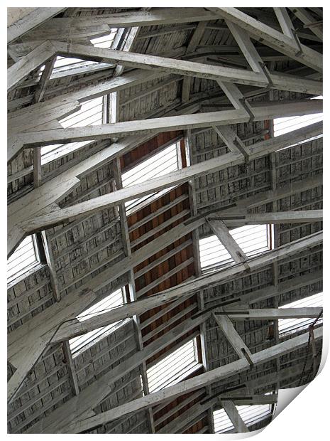 Chatham Dockyard roof Print by Howard Corlett
