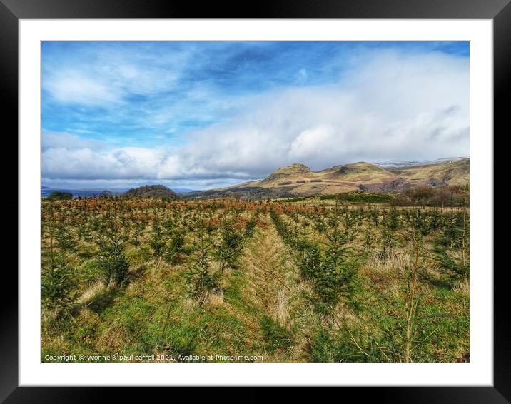 The Campsies and Dumgoyne hill Framed Mounted Print by yvonne & paul carroll