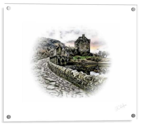 Castle and poem Scotland, Scottish Acrylic by JC studios LRPS ARPS