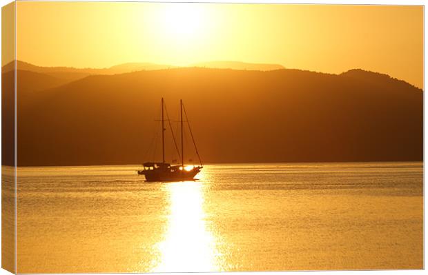 Sailing to the Sun Canvas Print by Mark Hobson