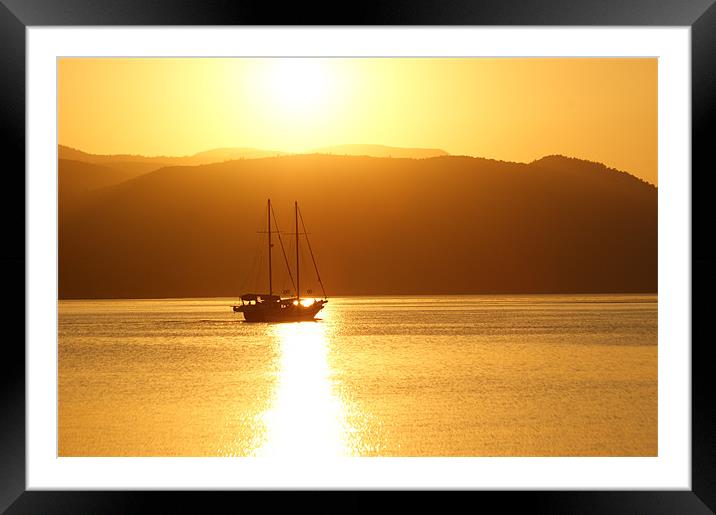 Sailing to the Sun Framed Mounted Print by Mark Hobson