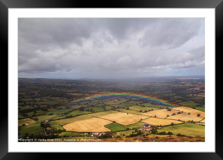 above the rainbow Framed Mounted Print by Verity Gray
