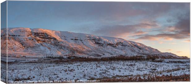 Early morning light in winter on the Campsie Fells Canvas Print by George Robertson