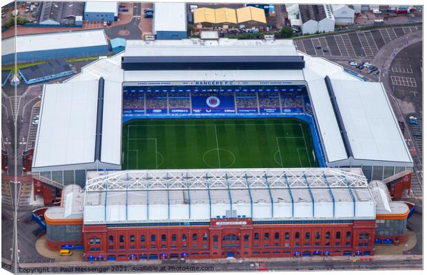 Glasgow Rangers Ibrox Stadium 2022 Scottish cup wi Canvas Print by Paul Messenger