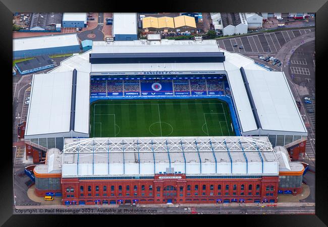 Glasgow Rangers Ibrox Stadium 2022 Scottish cup wi Framed Print by Paul Messenger