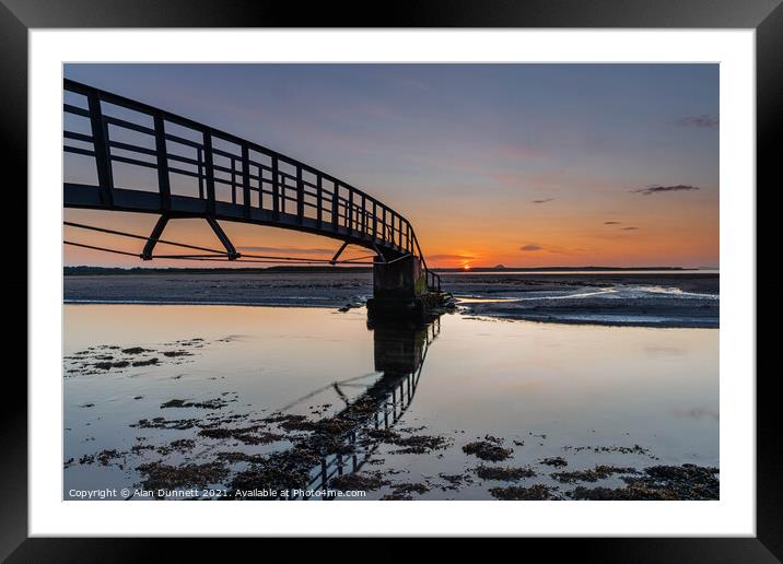 Belhaven Bridge Sunset Framed Mounted Print by Alan Dunnett