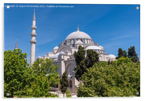 Suleymaniye Mosque, Istanbul Acrylic by Angus McComiskey