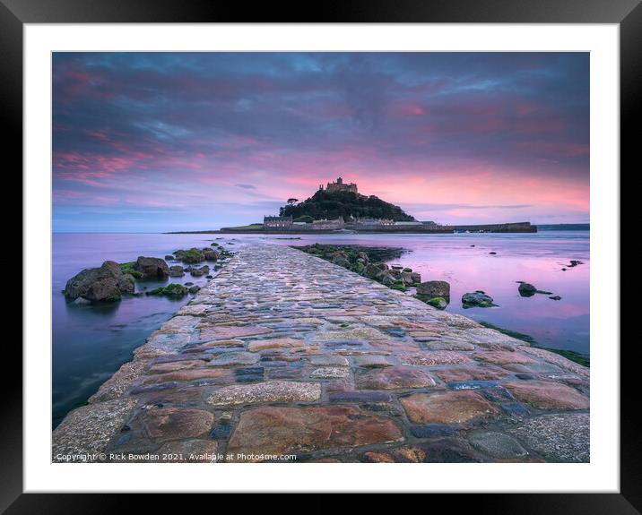 St Michael's Mount Cornwall Framed Mounted Print by Rick Bowden
