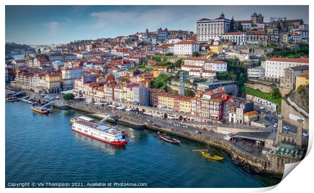The City of Porto Print by Viv Thompson