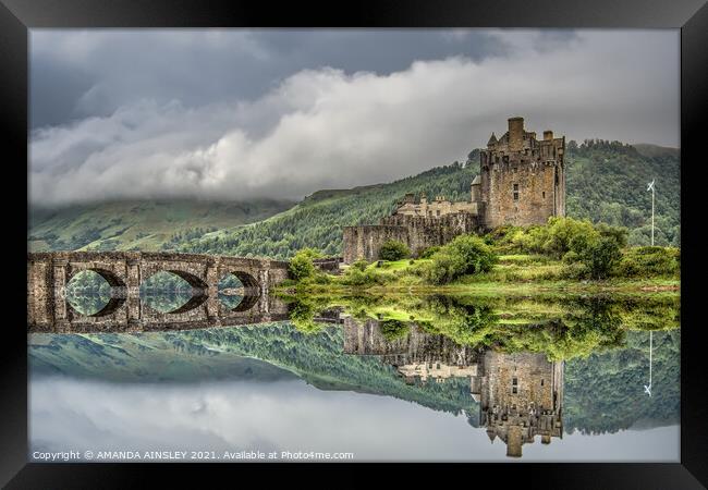 Reflections of Eilean Donan Castle Framed Print by AMANDA AINSLEY
