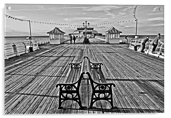 Strolling on Cromer Pier Acrylic by Paul Macro