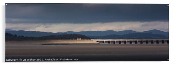 Arnside Viaduct panoramic Acrylic by Liz Withey