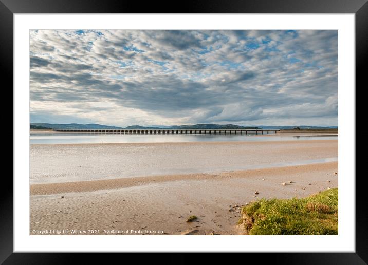 Arnside Viaduct Framed Mounted Print by Liz Withey