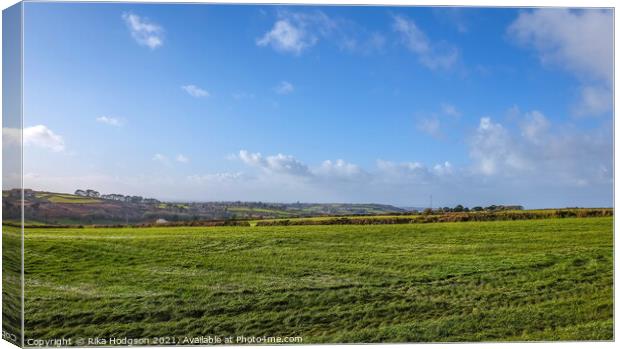 Cornish Country side Landscape, Cornwall, England Canvas Print by Rika Hodgson