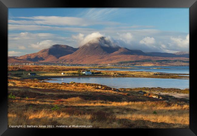 Beinn na Caillich Red Cuillin  Skye Scotland Framed Print by Barbara Jones