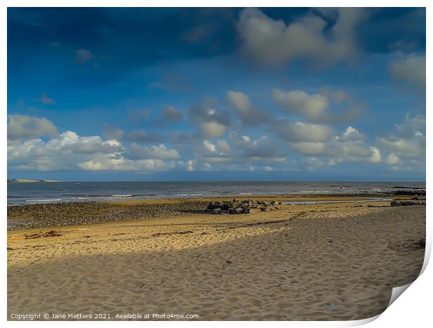 Newton Beach  Print by Jane Metters