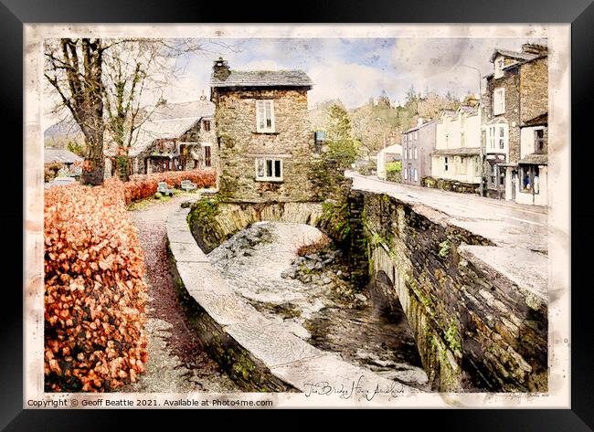 The Bridge House, Ambleside, The Lake District, Cu Framed Print by Geoff Beattie