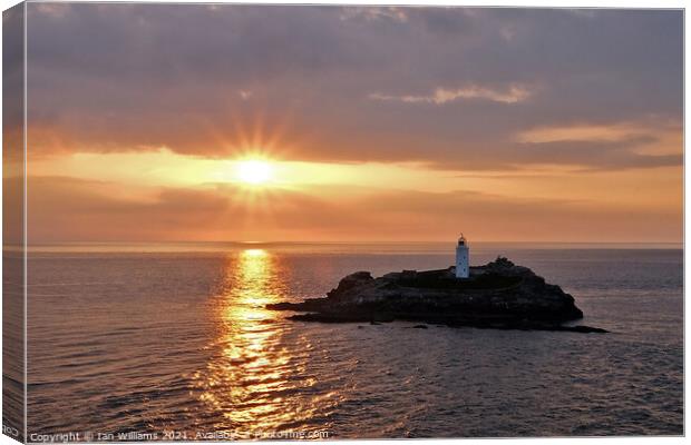 Godrevy Sunset Canvas Print by Ian Williams