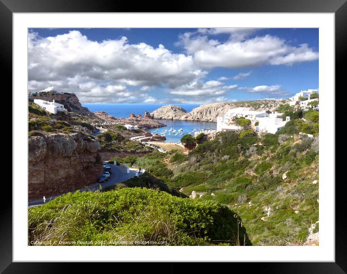 Cala Morella Cove Menorca Framed Mounted Print by Deanne Flouton