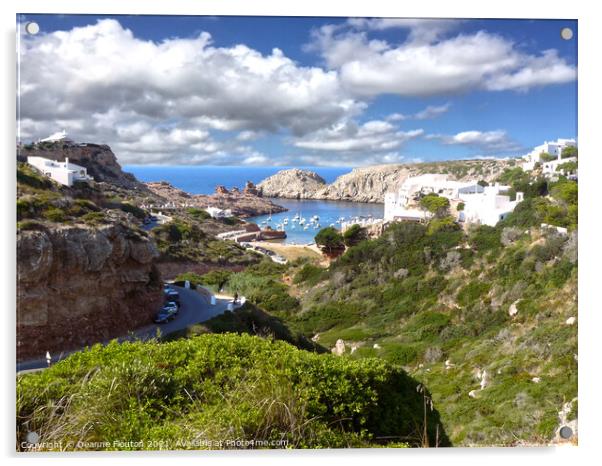 Cala Morella Cove Menorca Acrylic by Deanne Flouton