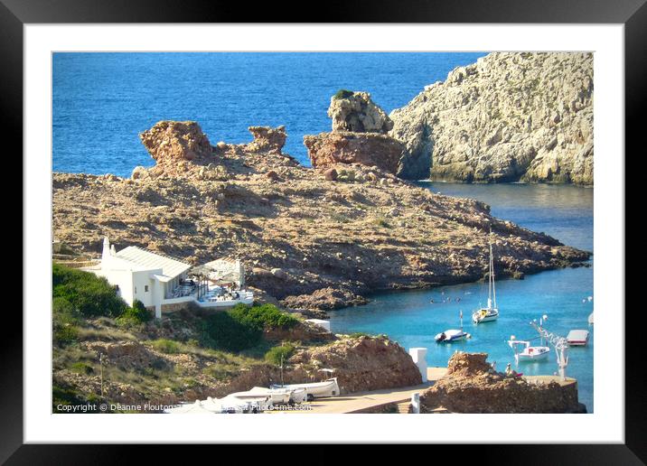 A Serene Oasis in Menorca Framed Mounted Print by Deanne Flouton