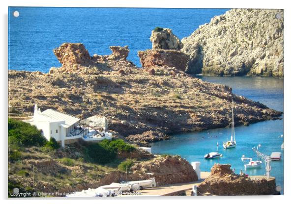 A Serene Oasis in Menorca Acrylic by Deanne Flouton